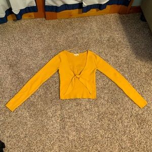 LA Hearts Ribbed Tie-front Sweater (barely worn)